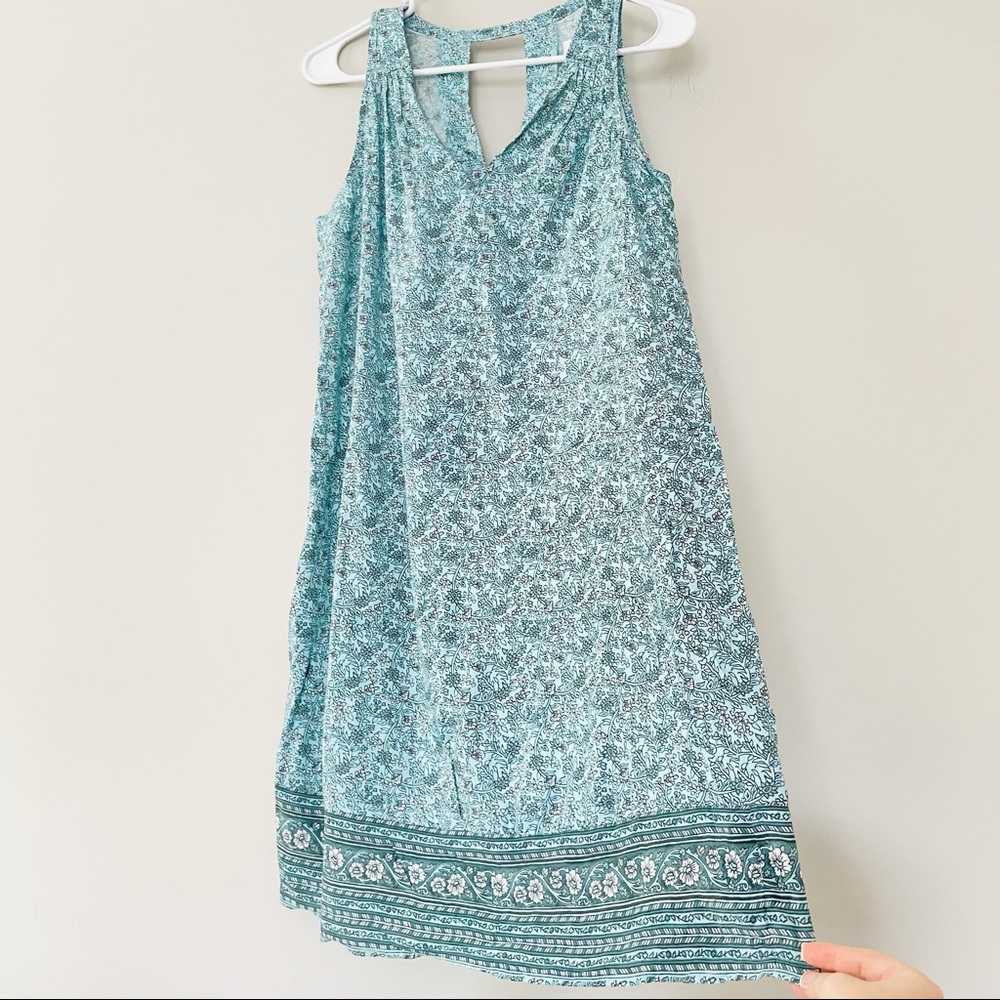 Floral Paisley Print Summer Mini Dress